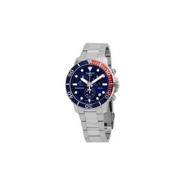 Tissot MEN'S Seastar Chronograph Stainless Steel Blue Dial Watch T120.417.11.041.03