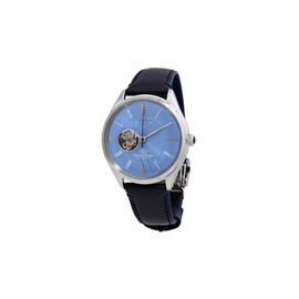 MEN'S Orient Star Leather Blue (Open Heart) Dial Watch RE-AT0203L00B