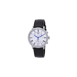 Tissot MEN'S Carson Chronograph Leather Silver Dial Watch T122.417.16.033.00