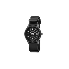 Seiko MEN'S Presage Leather Black Dial Watch SRPH95J1