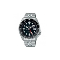 Seiko MEN'S 5 Sports Stainless Steel Black Dial Watch SSK001K1