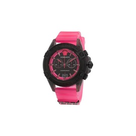 베르사체 Versace MEN'S Icon Active Chronograph Silicone Black Dial Watch VEZ700221