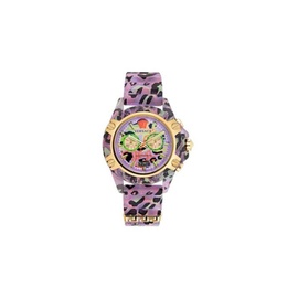 베르사체 Versace MEN'S Icon Active Chronograph Silicone Lilac Leopard Dial Watch VEZ700722