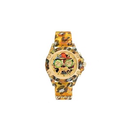 베르사체 Versace MEN'S Icon Active Chronograph Silicone Yellow Leopard Dial Watch VEZ700822