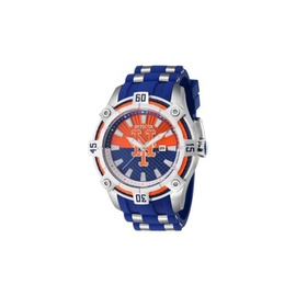 Invicta MEN'S MLB Silicone and Stainless Steel Orange and Blue Dial Watch 43277