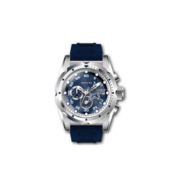 Invicta MEN'S NFL Chronograph Silicone Silver and White and Blue Dial Watch 45515