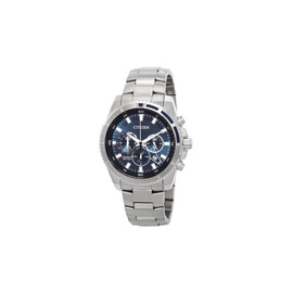 Citizen MEN'S Chronograph Stainless Steel Blue Dial Watch AN8201-57L