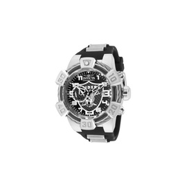 Invicta MEN'S NFL Chronograph Silicone and Glass Fiber Gunmetal and White Dial Watch 35783