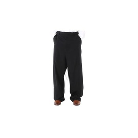 발렌시아가 Balenciaga MEN'S Black Loose Suit Pants, Size Small 699010 TLT17 1000