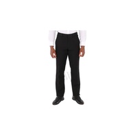 버버리 Burberry MEN'S Black Silk Satin Side Stripes Wool Silk Classic-Fit Tailored Trousers 8041490