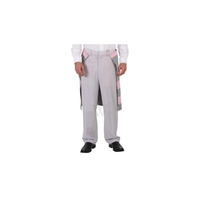 버버리 Burberry MEN'S Light Pebble Grey Striped Skirt Detail Mohair Wool Wide-leg Trousers 4563518