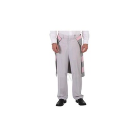 버버리 Burberry MEN'S Light Pebble Grey Striped Skirt Detail Mohair Wool Wide-leg Trousers 4563518