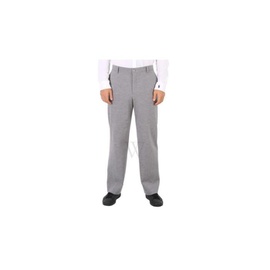 버버리 Burberry MEN'S Cloud Grey Wool Jersey Wide-leg Tailored Trousers, Brand Size 52 (Waist Size 35.8') 8029877