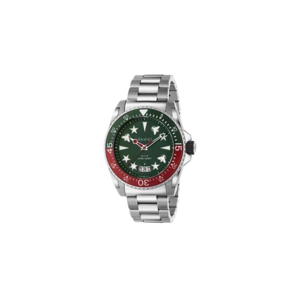 구찌 구찌 Gucci MEN'S Dive Watch Stainless Steel Green Dial Watch YA136222