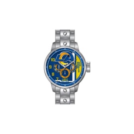 Invicta MEN'S NFL Stainless Steel Yellow and Orange and Blue Dial Watch 45130