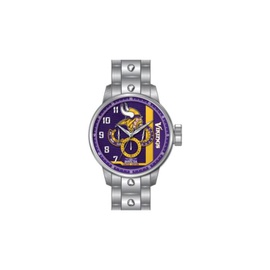 Invicta MEN'S NFL Stainless Steel Purple and Yellow and White Dial Watch 45142