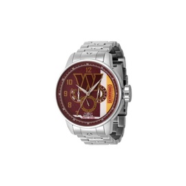 Invicta MEN'S NFL Stainless Steel Burgundy and Yellow and White Dial Watch 45132