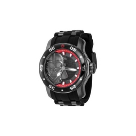 Invicta MEN'S Star Wars Silicone and Stainless Steel Gunmetal and Red and Black Dial Watch 40358
