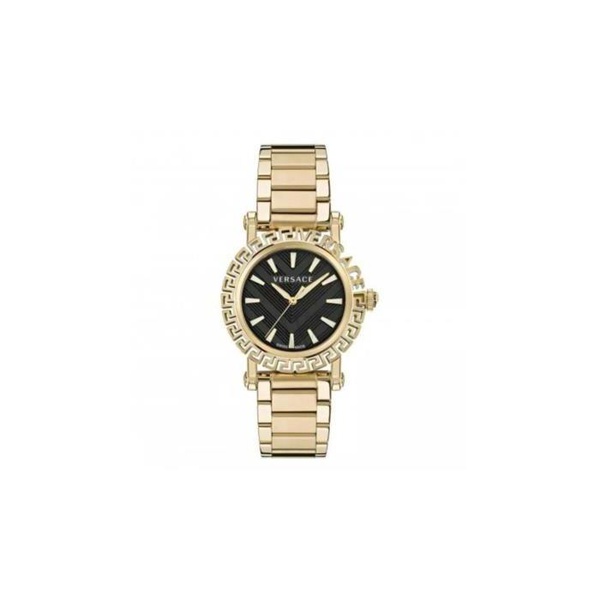 베르사체 베르사체 Versace MEN'S Greca Glam Stainless Steel Black Dial Watch VE6D00323