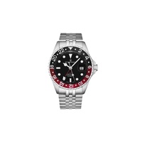 Revue Thommen MEN'S Diver GMT Stainless Steel Black Dial Watch 17572.2236