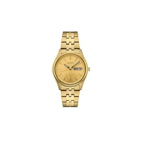 Seiko MEN'S 에센셜 Essentials Stainless Steel Gold Dial Watch SUR434
