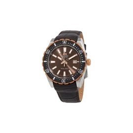 Orient MEN'S Rubber Brown Dial Watch FAC09002T0