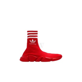발렌시아가 Balenciaga X Adidas Red Logo Stretch-Knit Speed Trainers 717589 WBDV1 6090