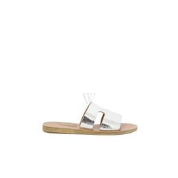 에인션트 그릭 샌들 Ancient Greek Sandals Ladies Argento Apteros Flat Sandals 10084-1117-ARGENTO
