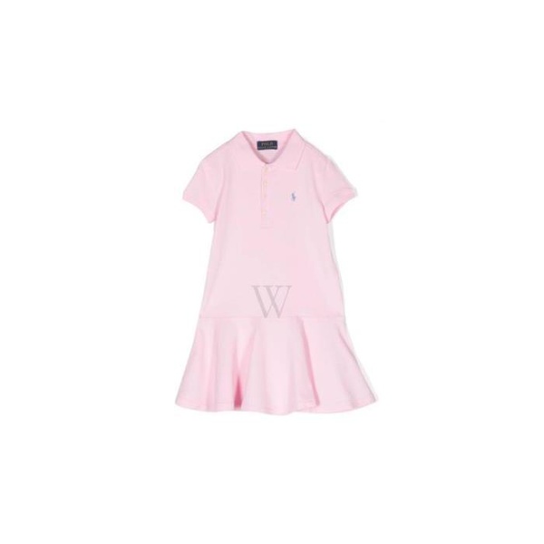 폴로랄프로렌 폴로 랄프 로렌 Polo Ralph Lauren Girls Carmel Pink Polo Pony Cotton Polo Dress, Size 5 312698754076