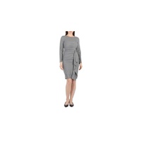 맥스마라 Max Mara Ladies Grey Sultano Draped Wool-Twill Dress, Brand Size 40 (US Size 6) Sultano 0040 40