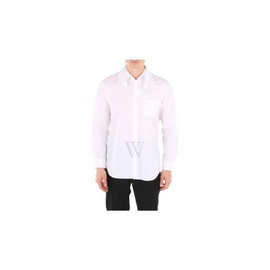 Comme Des Garcons Long Sleeve Double Collar Shirt In White S28073-4