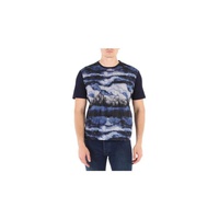 Emporio Armani MEN'S Abstract Print T-Shirt in Navy Blue 3H1T6T-1JQ3Z-0921
