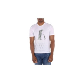 Emporio Armani Sequinned Logo Cotton T-Shirt In White 3H1T6W-1JQ3Z-0100