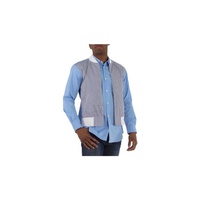 Comme Des Garcons Blue Shirt-bomber Jacket In Cotton W27052-1