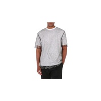 버버리 Burberry MEN'S Beaded Tulle And Cotton T-shirt, Size Medium 4547514