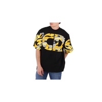 GCDS MEN'S CA모우 MOUFLAGE Logo Crewneck Cotton T-shirt CC22M13S104-04