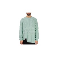 앰부쉬 Ambush MEN'S Green Lily Patchwork Knit Crewneck Sweater BMHE016S22KNI001-5000