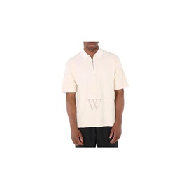 앰부쉬 Ambush MEN'S White Asparagus Monogram Half Zip Polo Shirt BMGB001S22JER001-0101