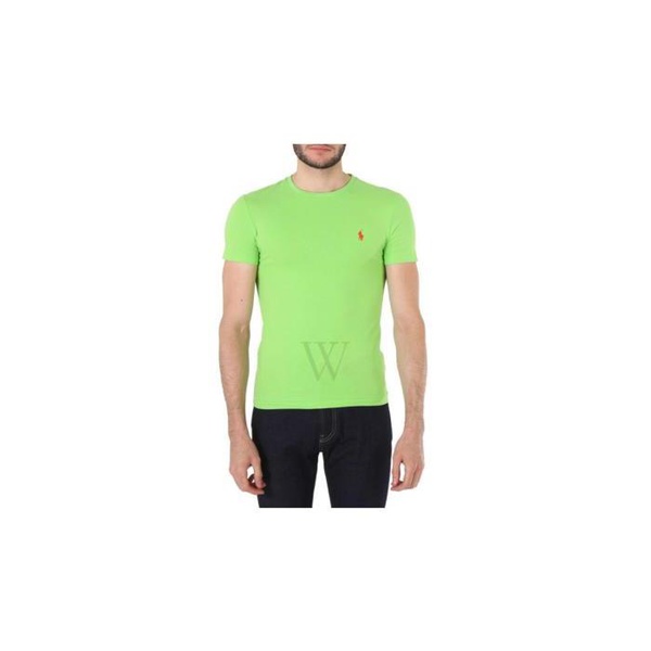 폴로랄프로렌 폴로 랄프 로렌 Polo Ralph Lauren MEN'S Green Logo Embroidered Short-sleeve T-shirt, Size X-Small 710671438215