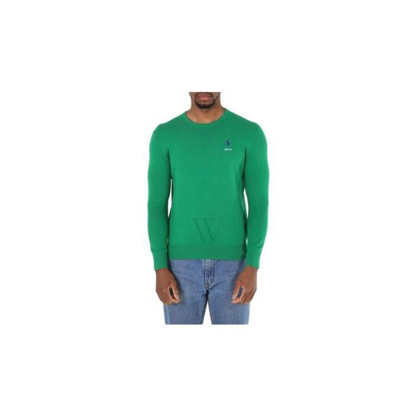 폴로랄프로렌 폴로 랄프 로렌 Polo Ralph Lauren MEN'S Green Logo Embroidered Cotton Jumper 710850117008