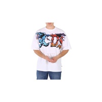 GCDS MEN'S White Heaven and Hell Graphic Print T-shirt AI22M130639-01