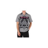 베르사체 Versace MEN'S Juxtaposed Baroque Checked Logo Shirt 1006067-1A04361-5B040