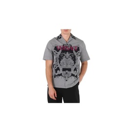 베르사체 Versace MEN'S Juxtaposed Baroque Checked Logo Shirt 1006067-1A04361-5B040