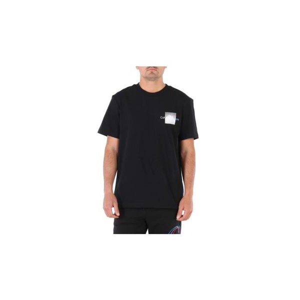캘빈클라인 Calvin Klein Black Splash Back Logo Short Sleeve T-Shirt J322136-BEH