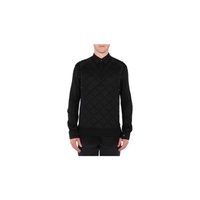 버버리 Burberry MEN'S Black Detachable Quilted Panel Formal Shirt 4565110