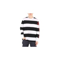 버버리 Burberry Laxley Stripe Cotton Oversized Long-sleeve T-shirt 8029484