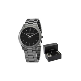 Michael Kors MEN'S Sim Runway Stainless Steel Black Dial Watch MK1044