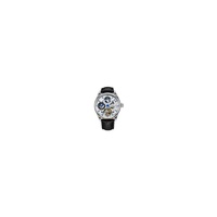 Stuhrling Original MEN'S Legacy Leather Silver (Open Heart) Dial Watch M13598
