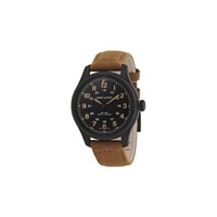 Hamilton MEN'S Khaki Field Leather Black Dial Watch H70665533