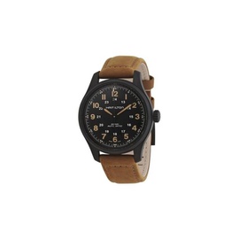 Hamilton MEN'S Khaki Field Leather Black Dial Watch H70665533